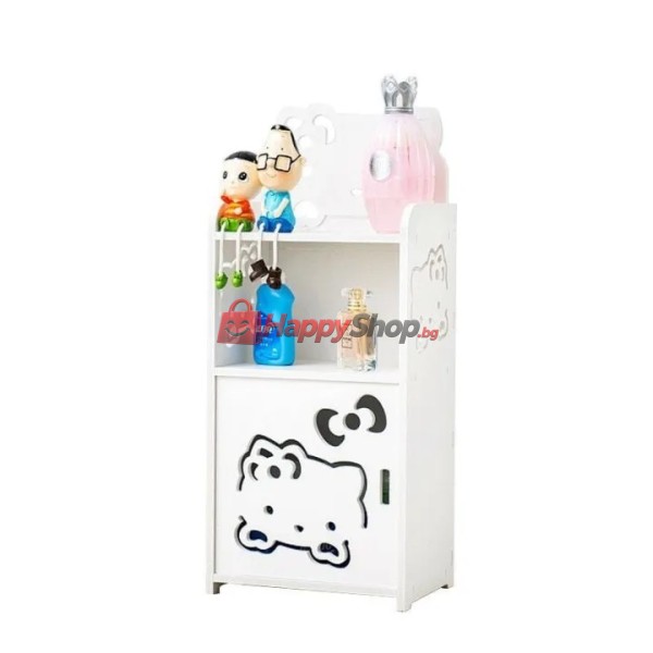 Нощно шкафче и етажерка за баня 2в1 Hello Kitty